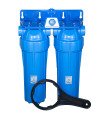 Zestaw 2 Korpusów Narurowych 10" Aquafilter FHPRN12-B-TWIN – Gwint 1/2" System 2-Stopniowy